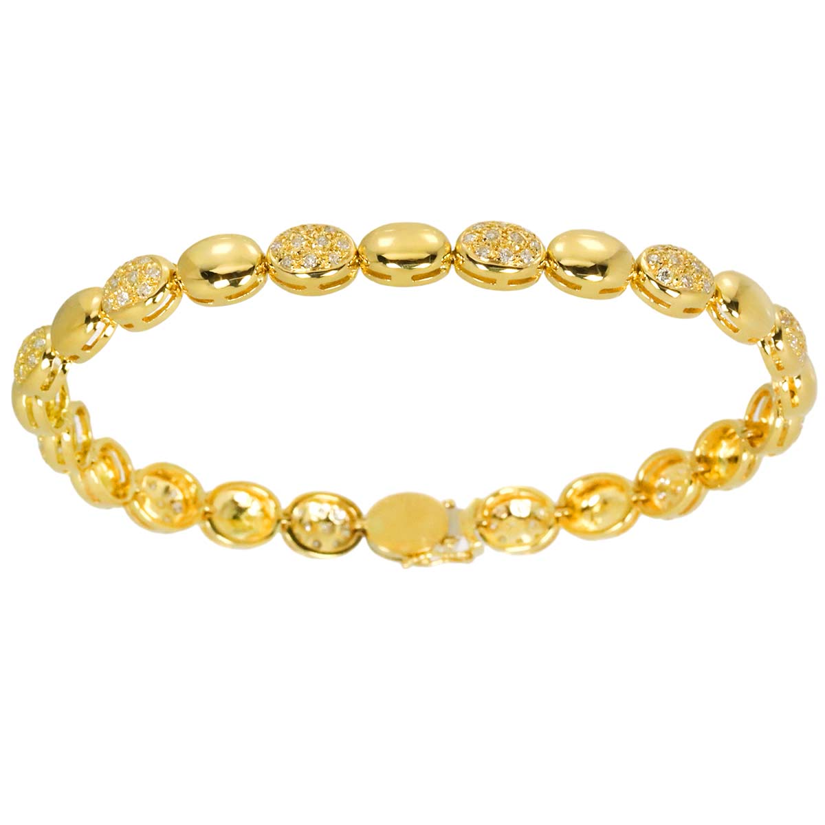 Diamond 0.955ct Bracelet K18 YG Yellow Gold 750
