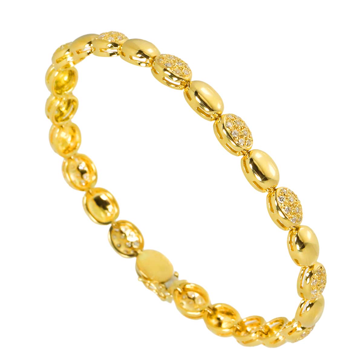 Diamond 0.955ct Bracelet K18 YG Yellow Gold 750