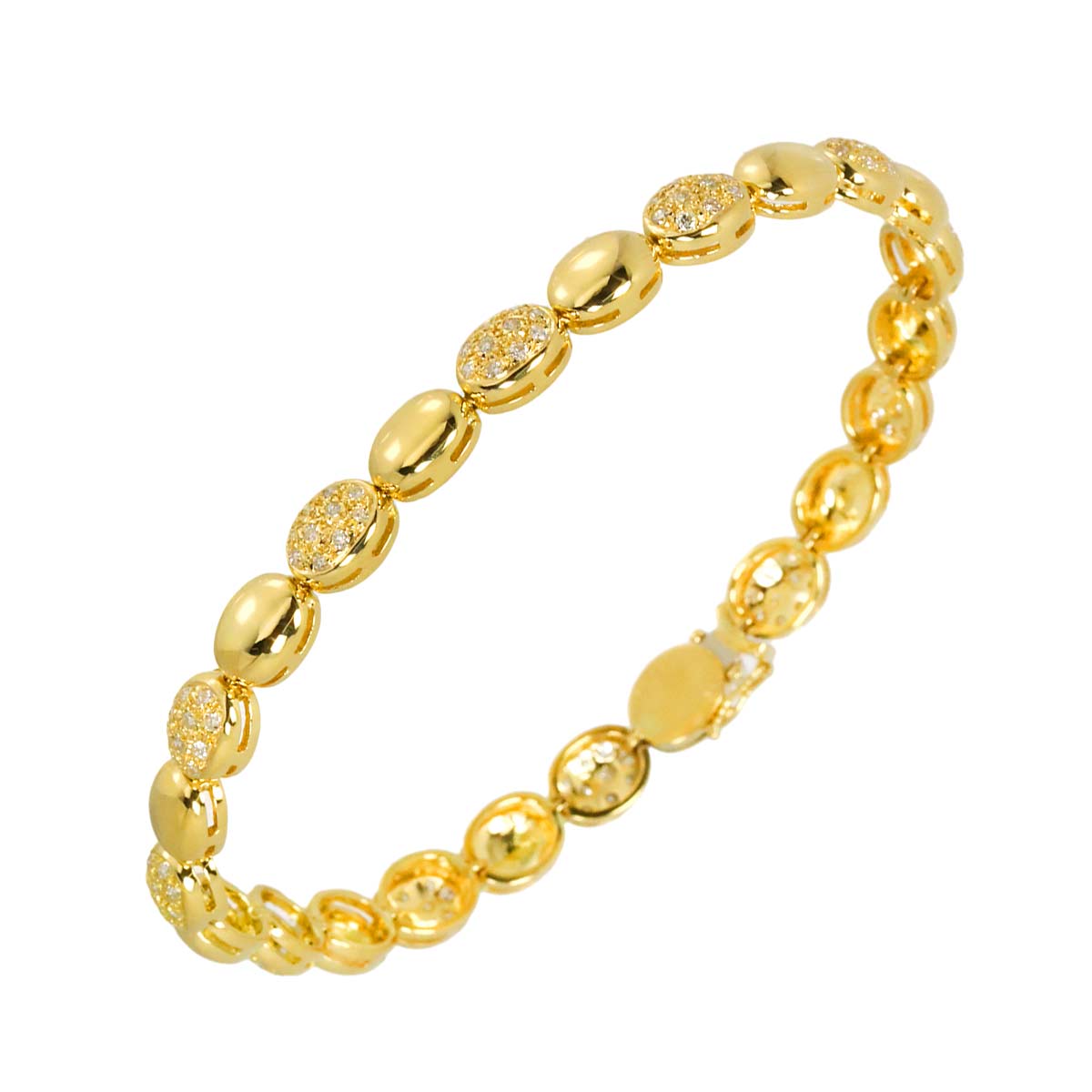 Diamond 0.955ct Bracelet K18 YG Yellow Gold 750