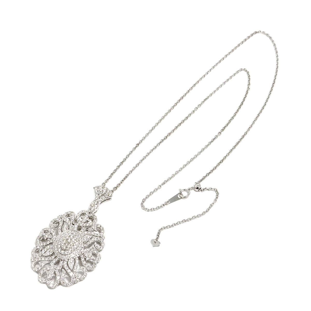 Diamond 5.10ct Necklace 18K WG White Gold 750