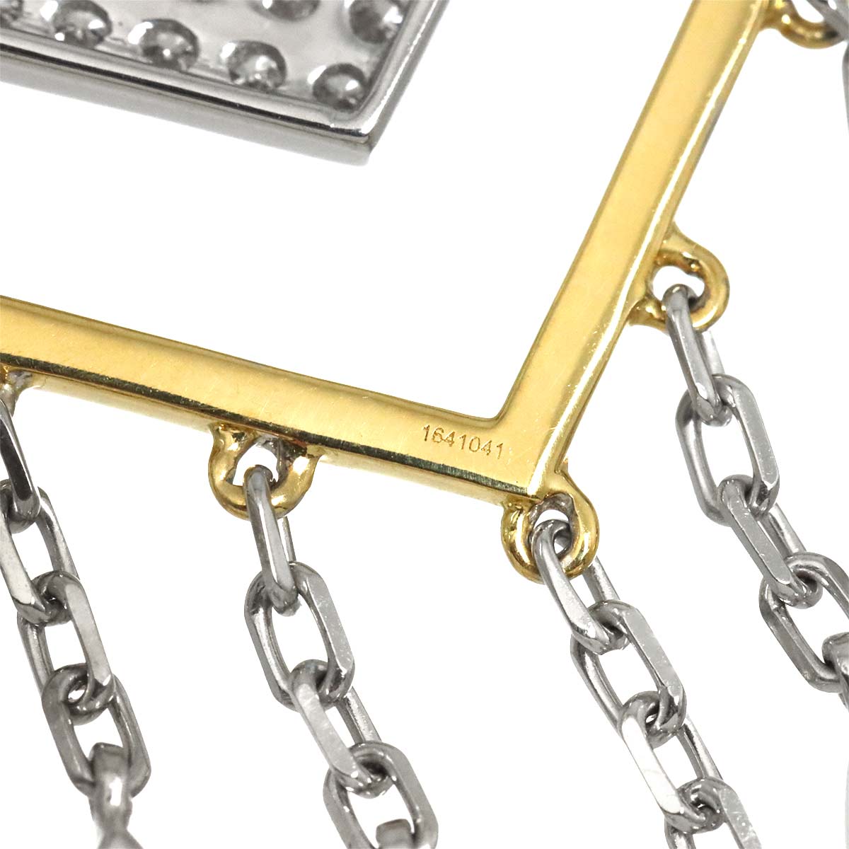 Diamond 1.085ct Necklace 18K WG YG White Yellow Gold 750