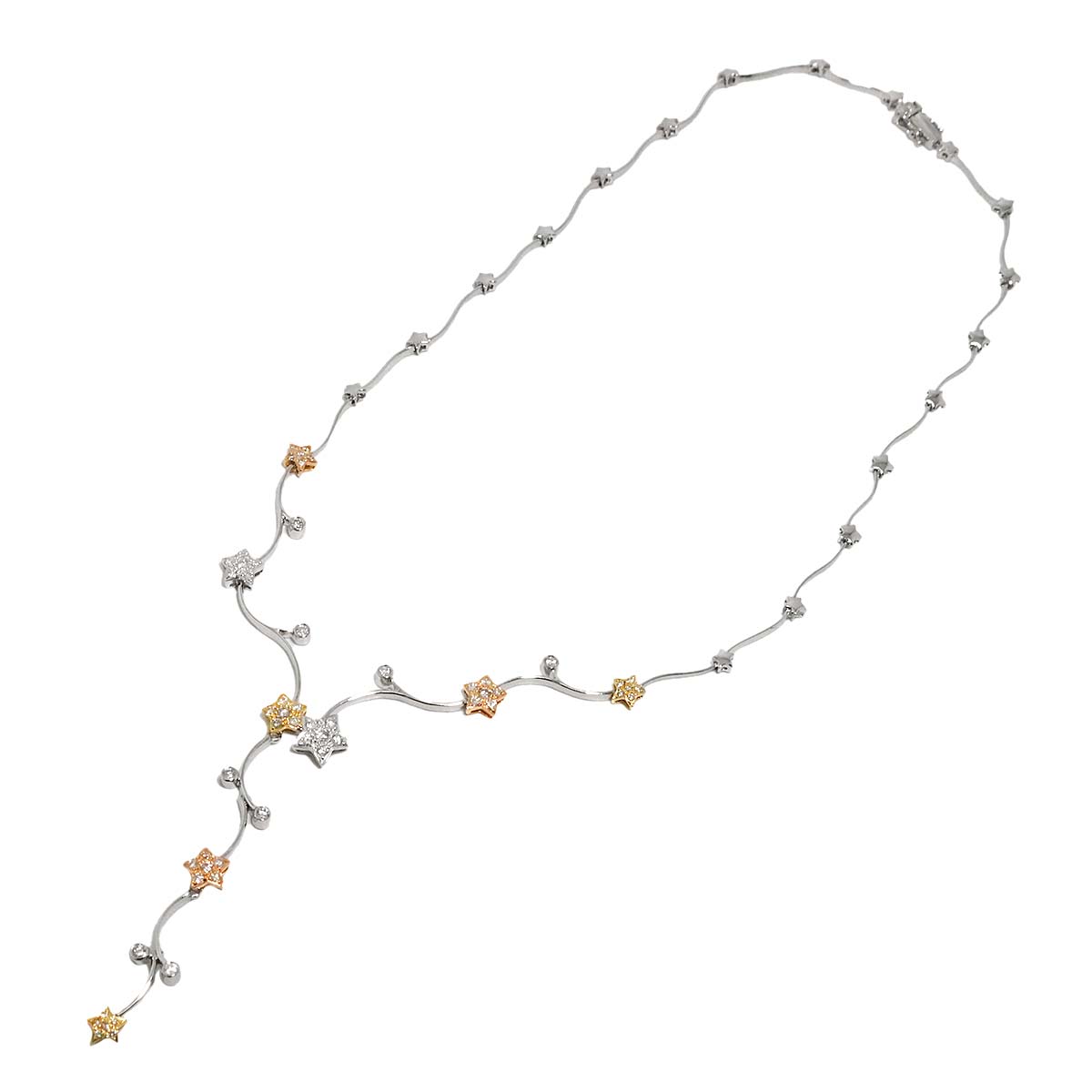 Diamond 1.05ct Necklace 18K K18 WG PG YG Pink Gold 750