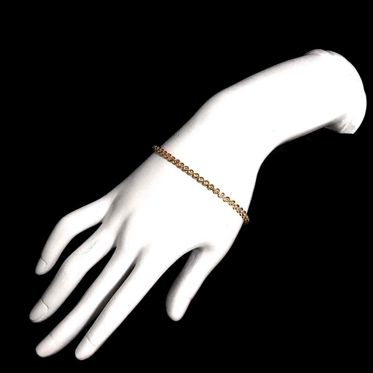 Diamond 1.02ct Bracelet K18 YG Yellow Gold 750