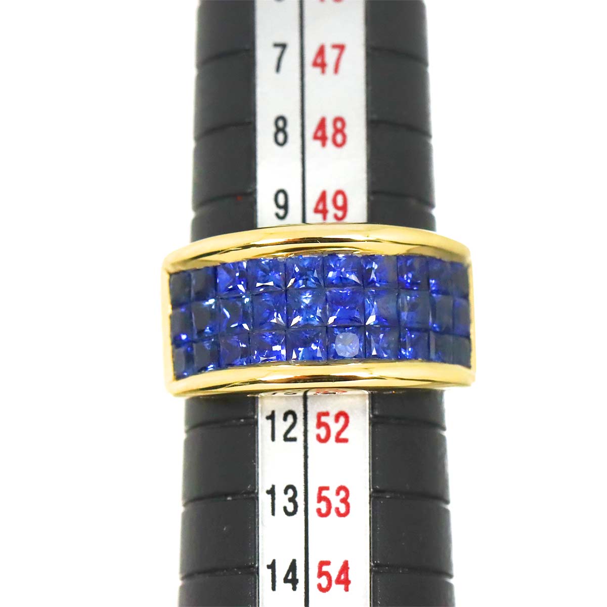 Sapphire 3.13ct Diamond Ring 18K Yellow Gold 750 size5.5-5.75(US)