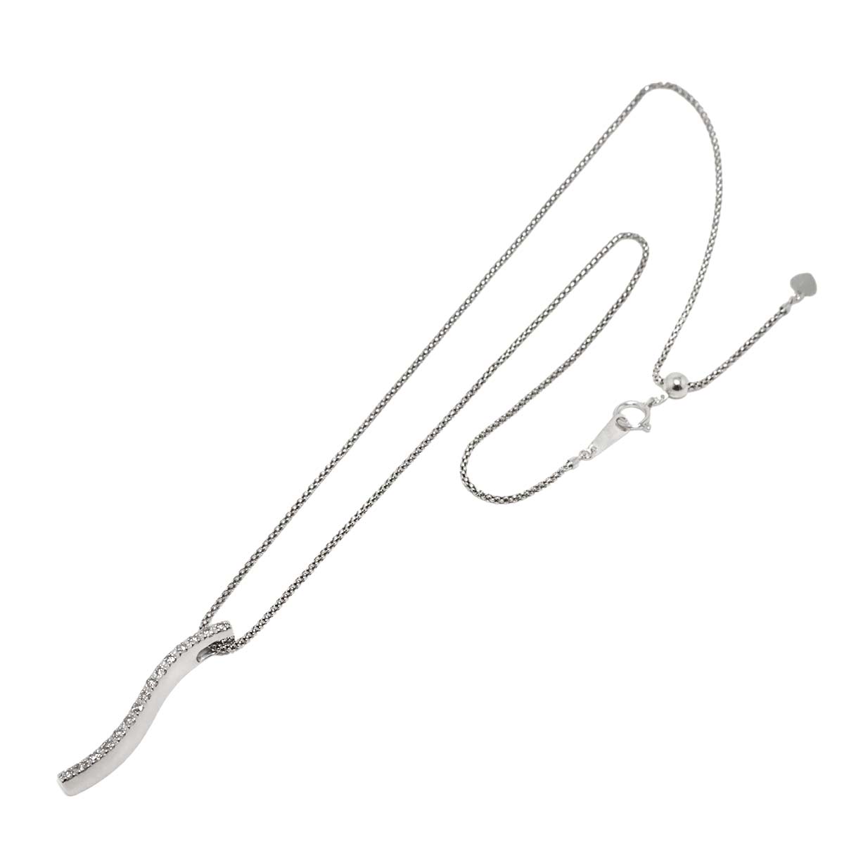 Diamond 0.28ct Necklace 18K WG White Gold 750