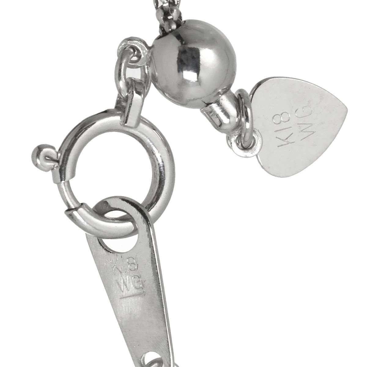 Diamond 0.28ct Necklace 18K WG White Gold 750