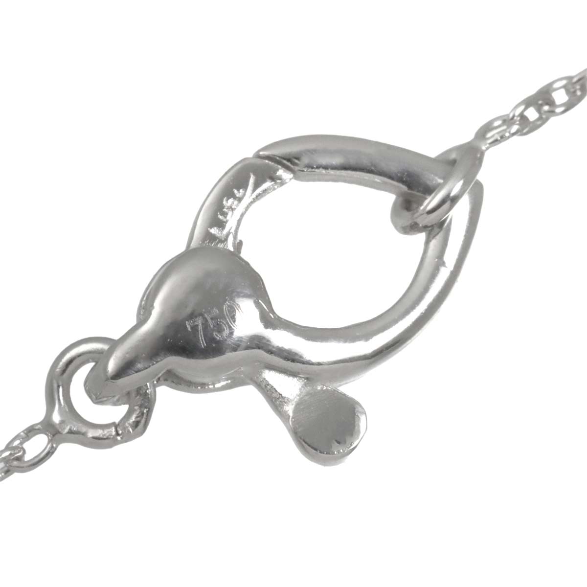 Diamond Necklace 18K WG White Gold 750