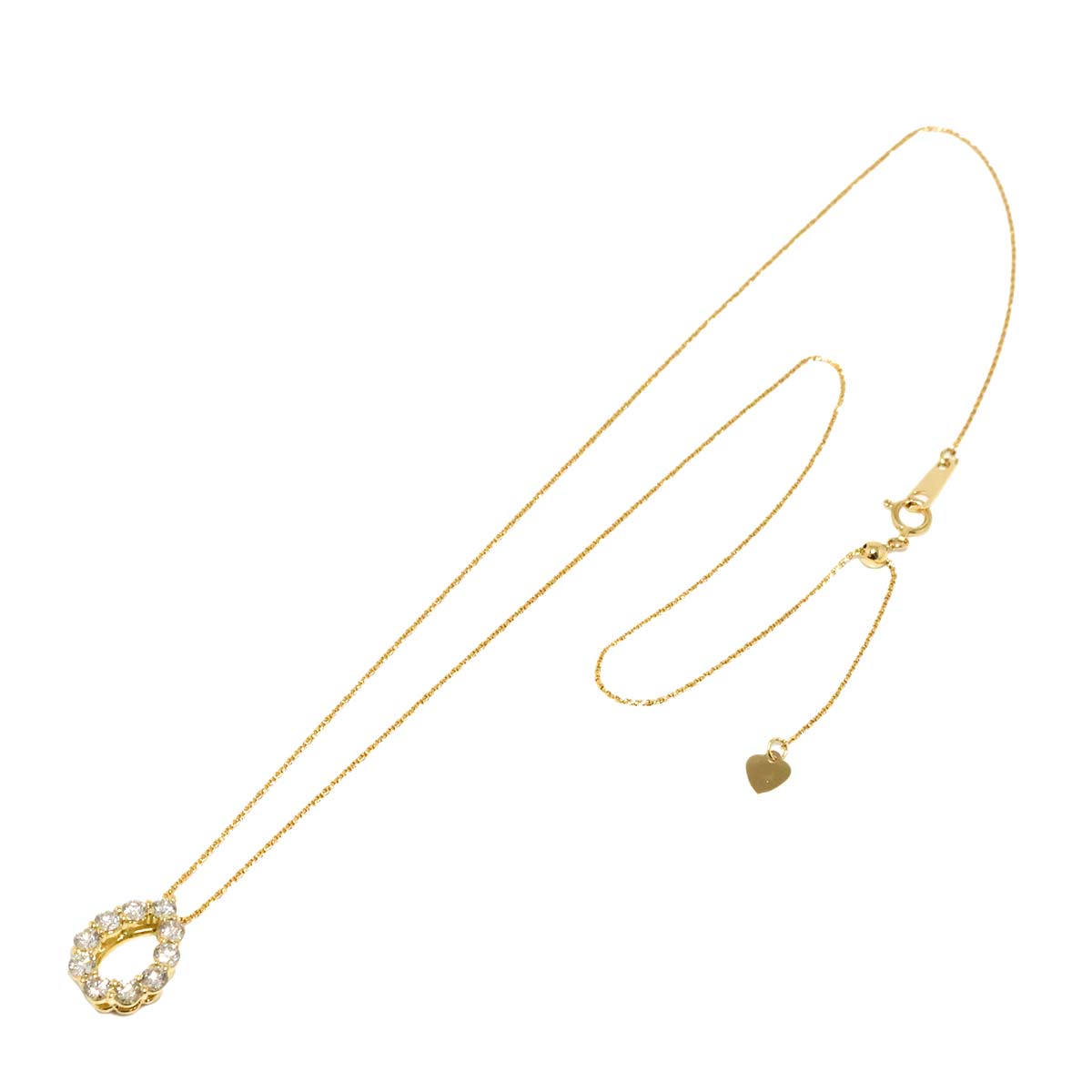 Diamond 0.856ct Necklace 18K YG Yellow Gold 750