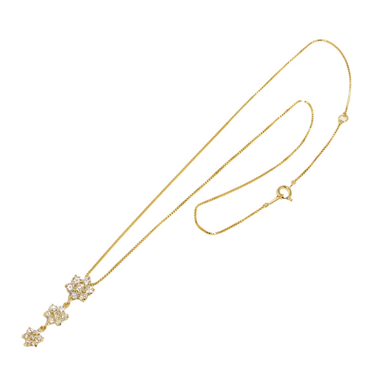Diamond 1.00ct Necklace 18K YG Yellow Gold 750