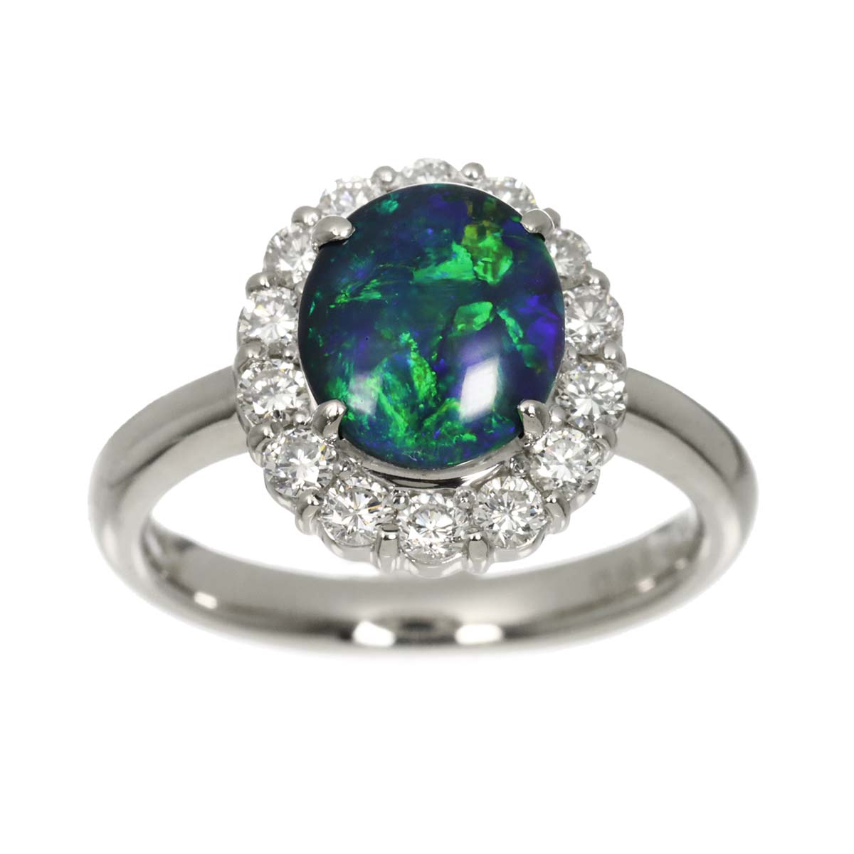 Opal 0.94ct Diamond 0.50ct Ring Pt Platinum size5.25(US)