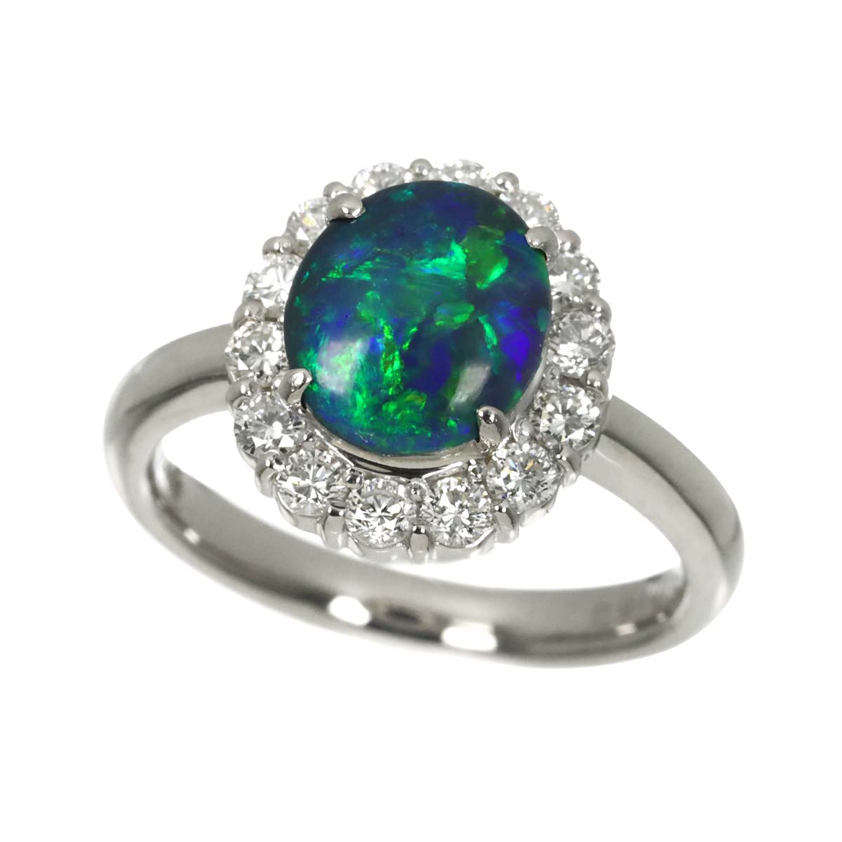 Opal 0.94ct Diamond 0.50ct Ring Pt Platinum size5.25(US)