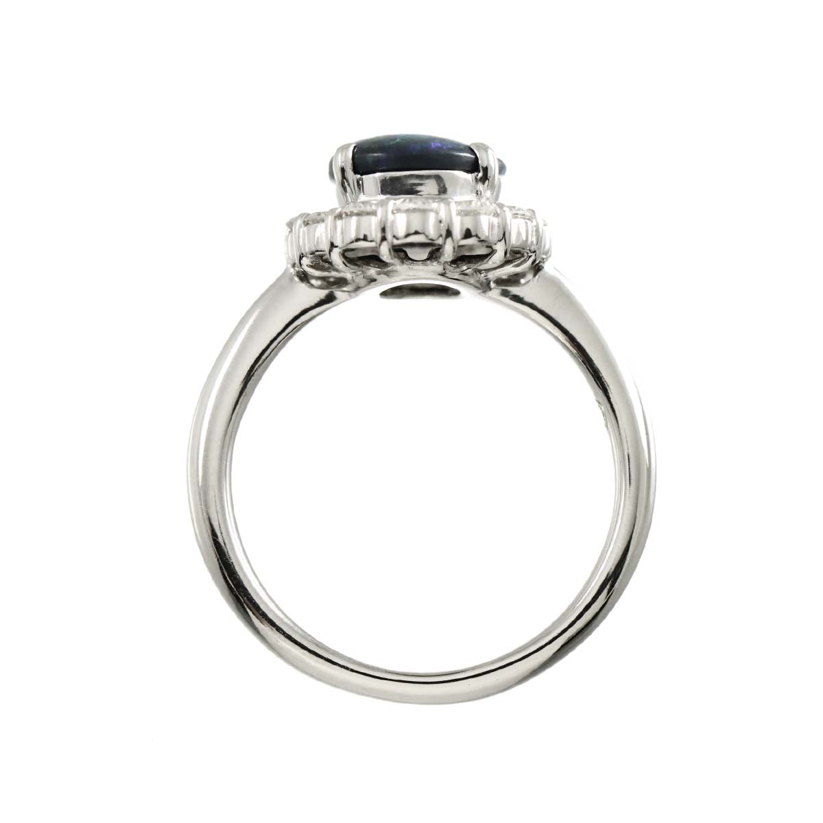 Opal 0.94ct Diamond 0.50ct Ring Pt Platinum size5.25(US)