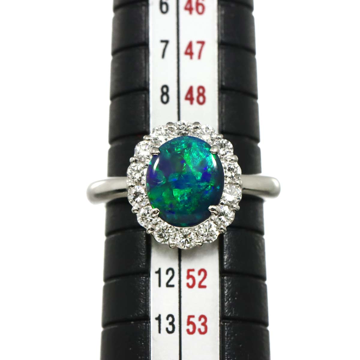 Opal 0.94ct Diamond 0.50ct Ring Pt Platinum size5.25(US)