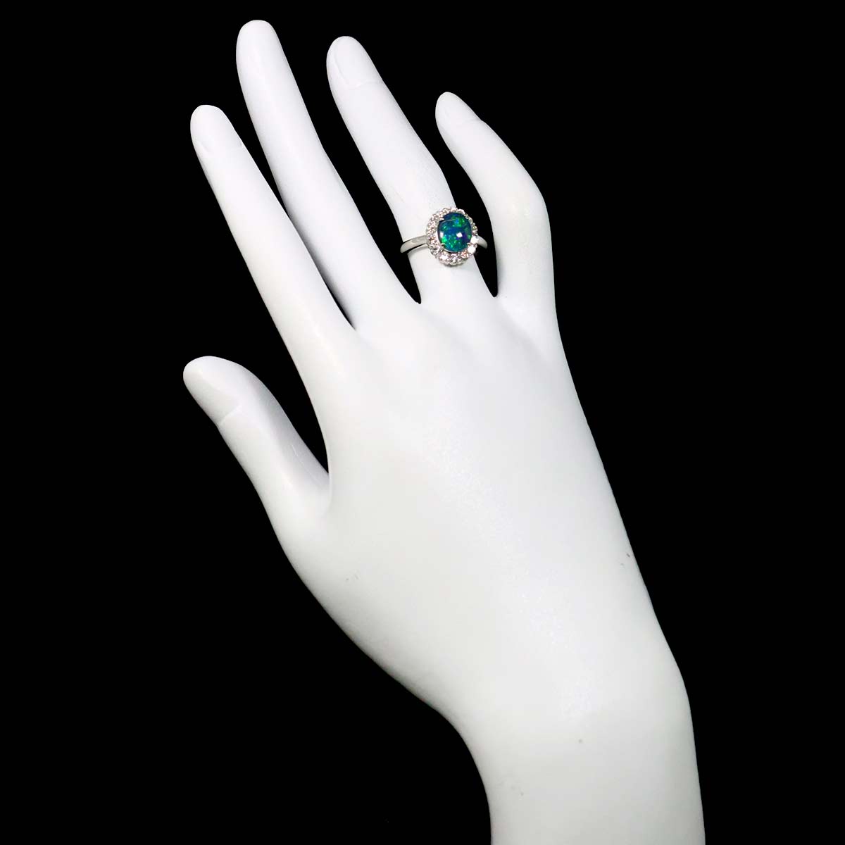 Opal 0.94ct Diamond 0.50ct Ring Pt Platinum size5.25(US)