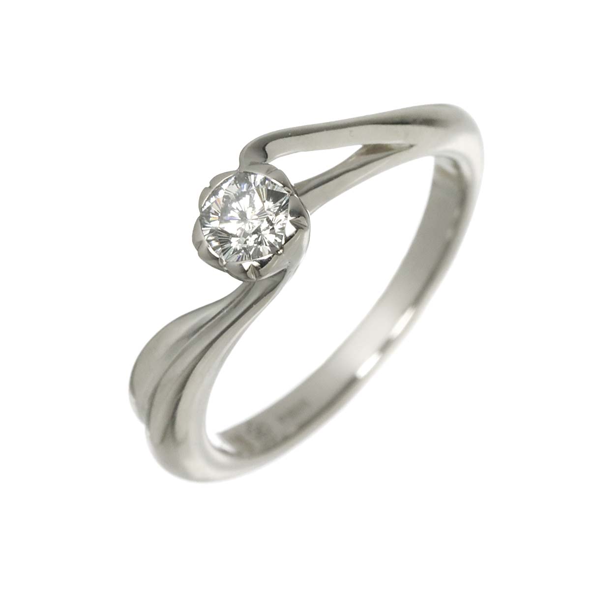 Diamond 0.208ct E/IF Ring Pt Platinum size4-4.5(US)