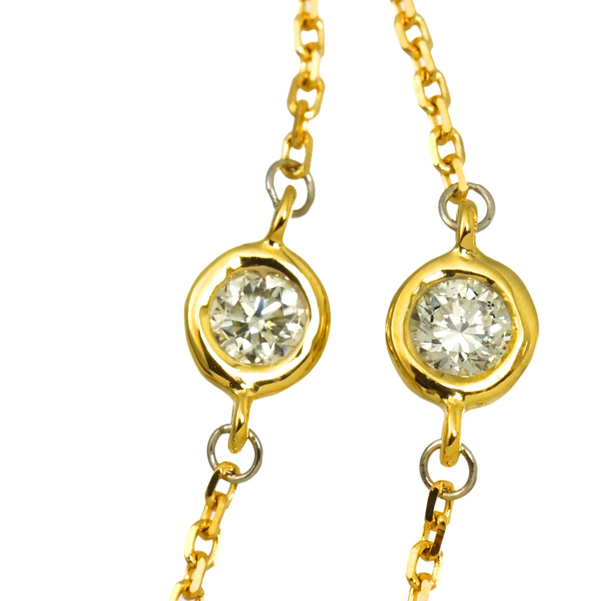 Diamond 0.35ct Necklace 18K YG Yellow Gold 750