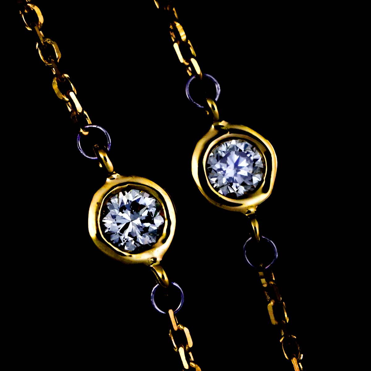 Diamond 0.35ct Necklace 18K YG Yellow Gold 750