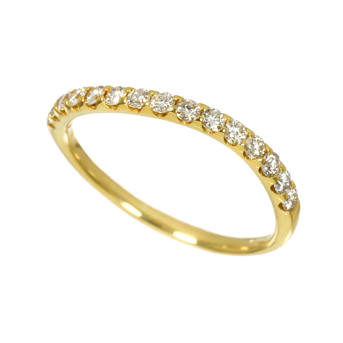 Diamond 0.50ct Ring 18K YG Yellow Gold 750 Size8.75(US)