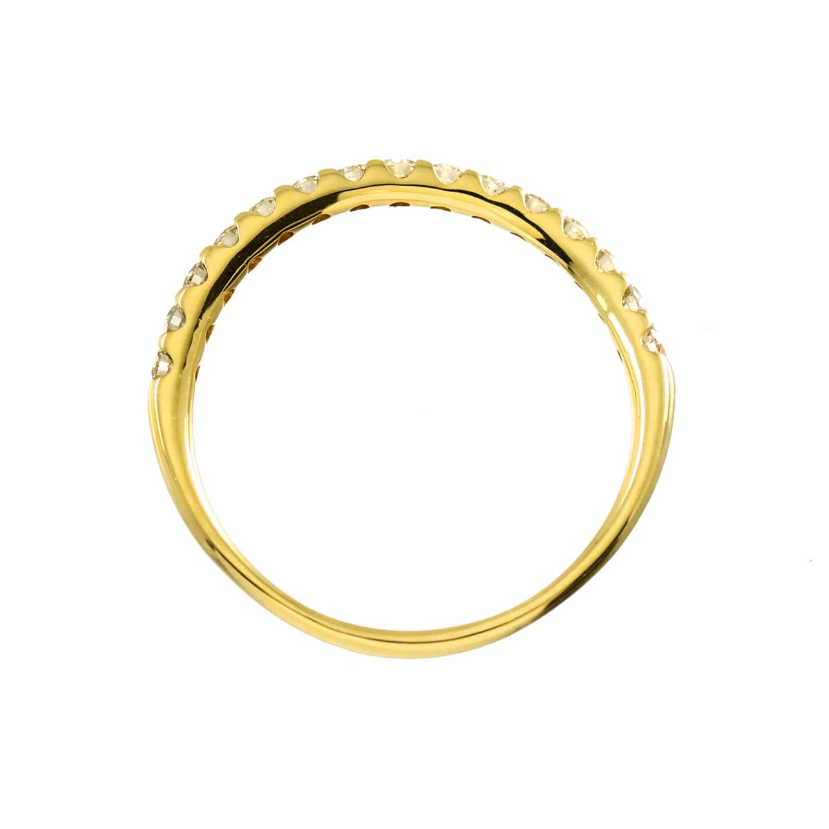 Diamond 0.50ct Ring 18K YG Yellow Gold 750 Size8.75(US)