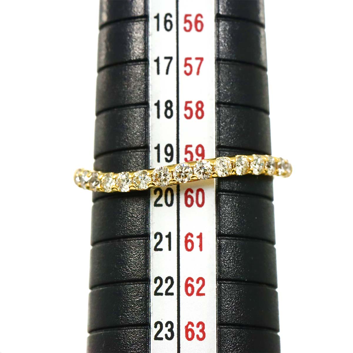 Diamond 0.50ct Ring 18K YG Yellow Gold 750 Size8.75(US)