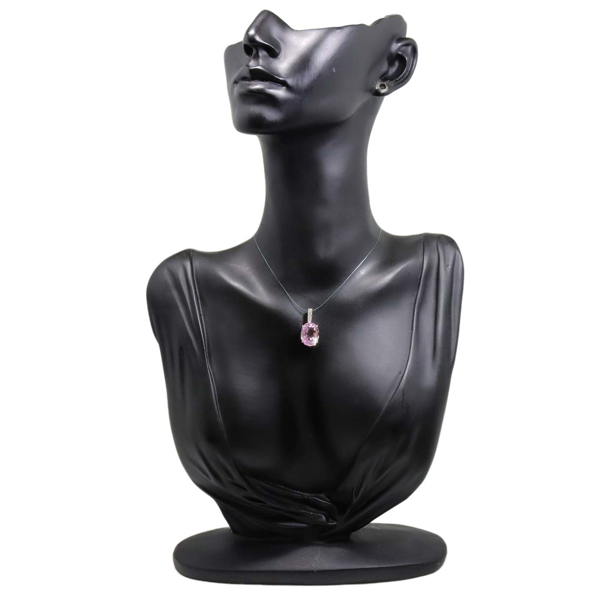 Kunzite 8.00ct Diamond 0.05ct Pendant Top Pt Platinum