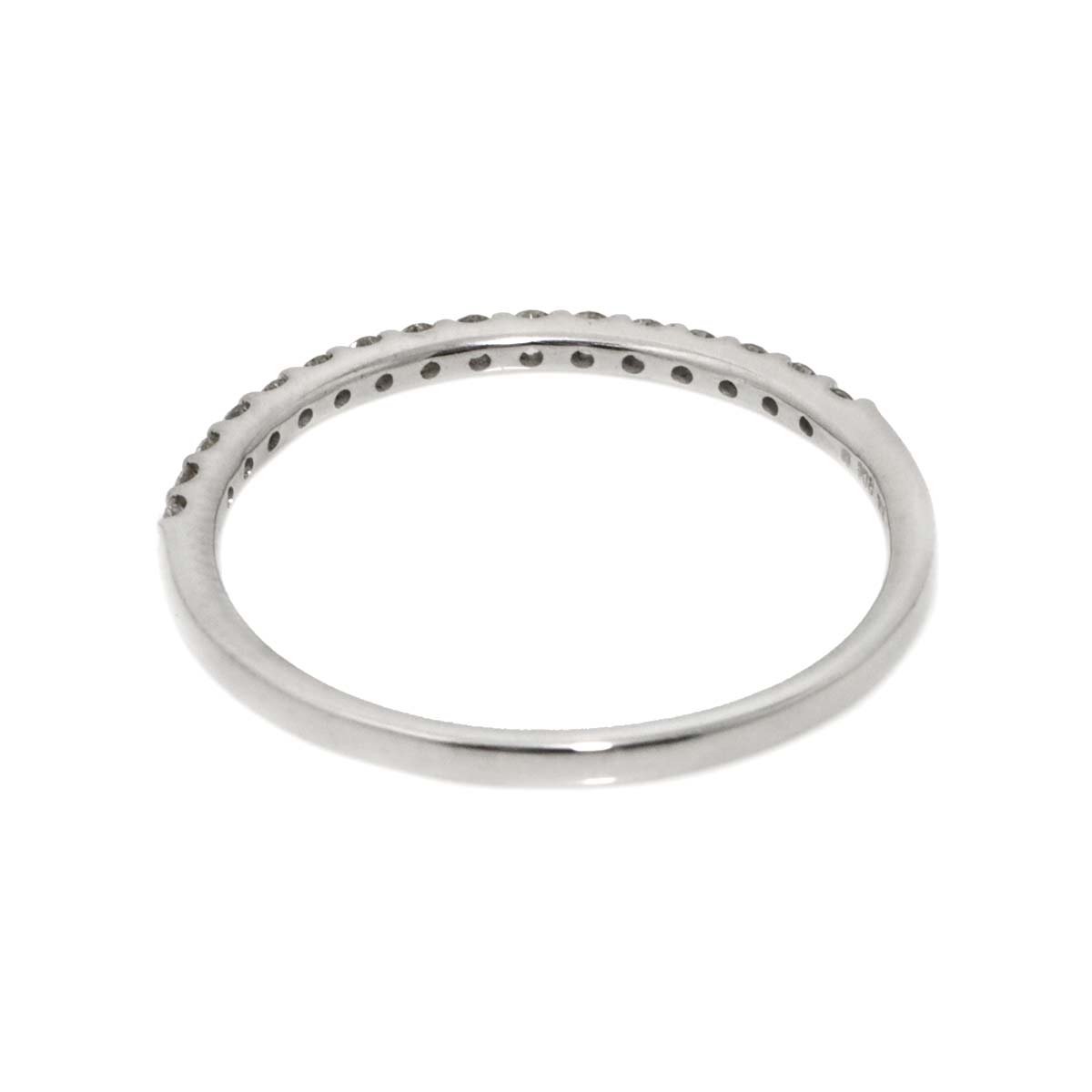 Diamond 0.22ct Ring 18K K18 WG White Gold size7.75-8(US)