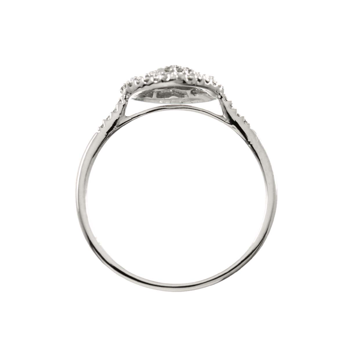 Diamond 0.25ct Ring 18K K18 WG White Gold size5.75-6(US)