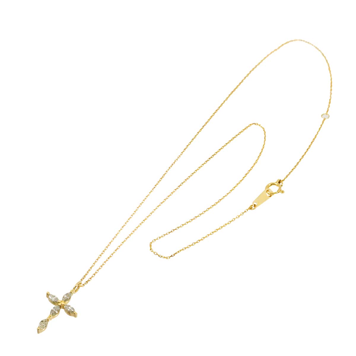 Diamond 0.35ct Necklace 18K YG Yellow Gold 750