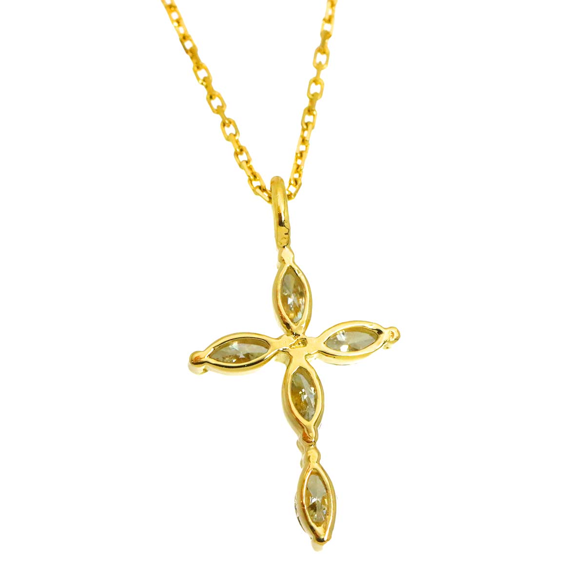 Diamond 0.35ct Necklace 18K YG Yellow Gold 750