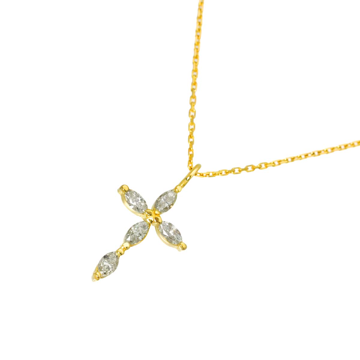 Diamond 0.35ct Necklace 18K YG Yellow Gold 750