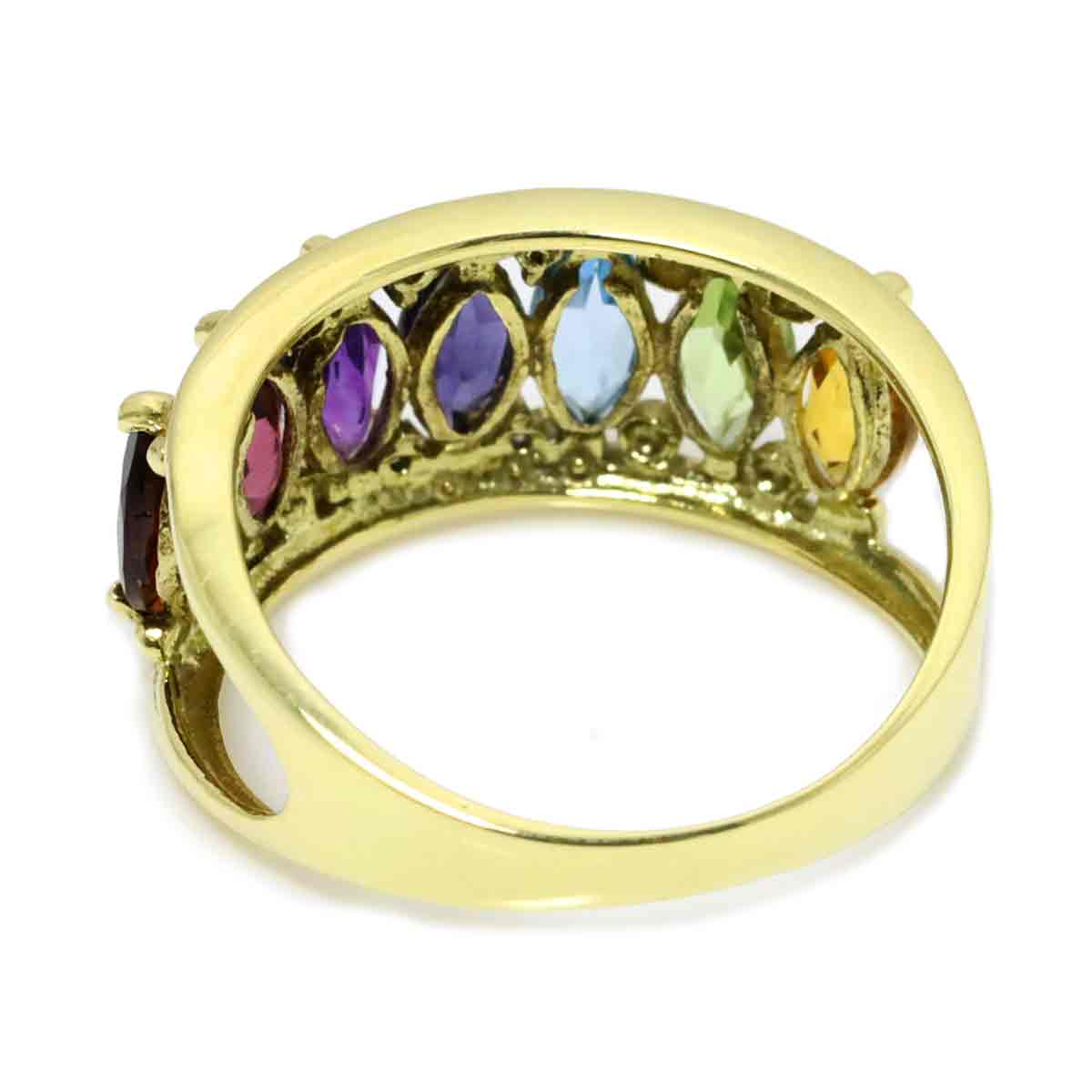Multi Stone Diamond 0.03ct Ring 18K YG 750 Size5.25-5.5(US)