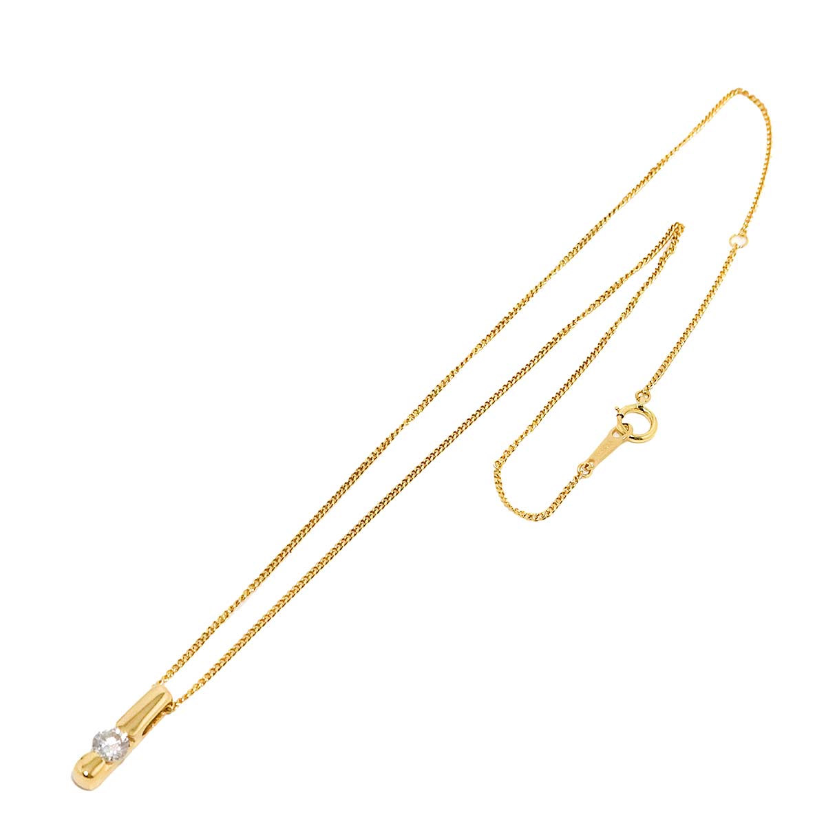 Diamond 0.41ct Necklace 18K YG Yellow Gold 750