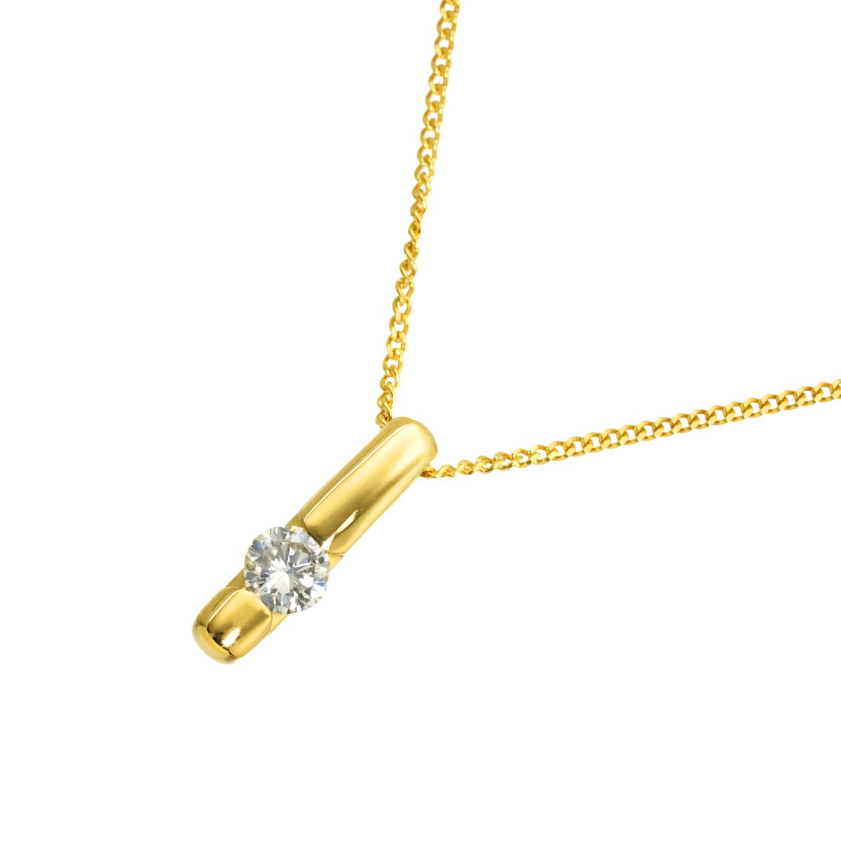 Diamond 0.41ct Necklace 18K YG Yellow Gold 750