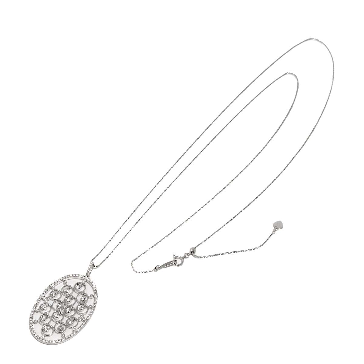 Diamond 1.00ct Necklace 18K WG White Gold 750