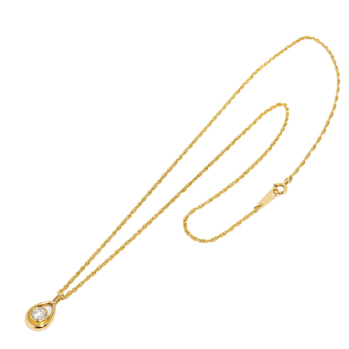 Diamond 0.33ct Necklace 18K YG Yellow Gold 750