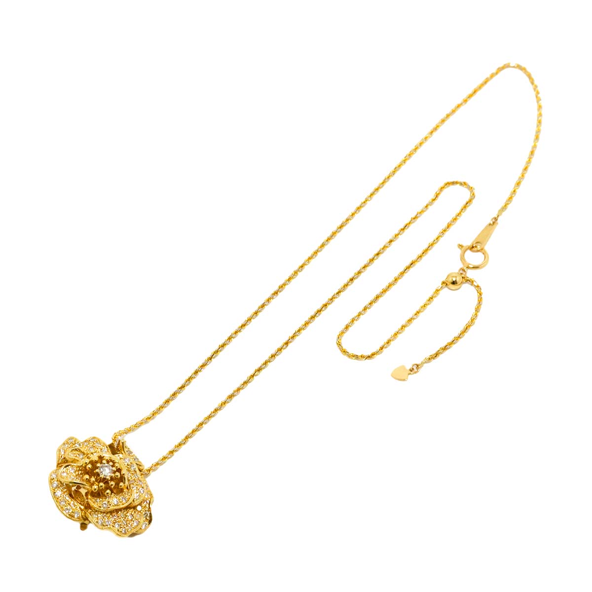 Diamond 1.25ct Necklace 18K YG Yellow Gold 750