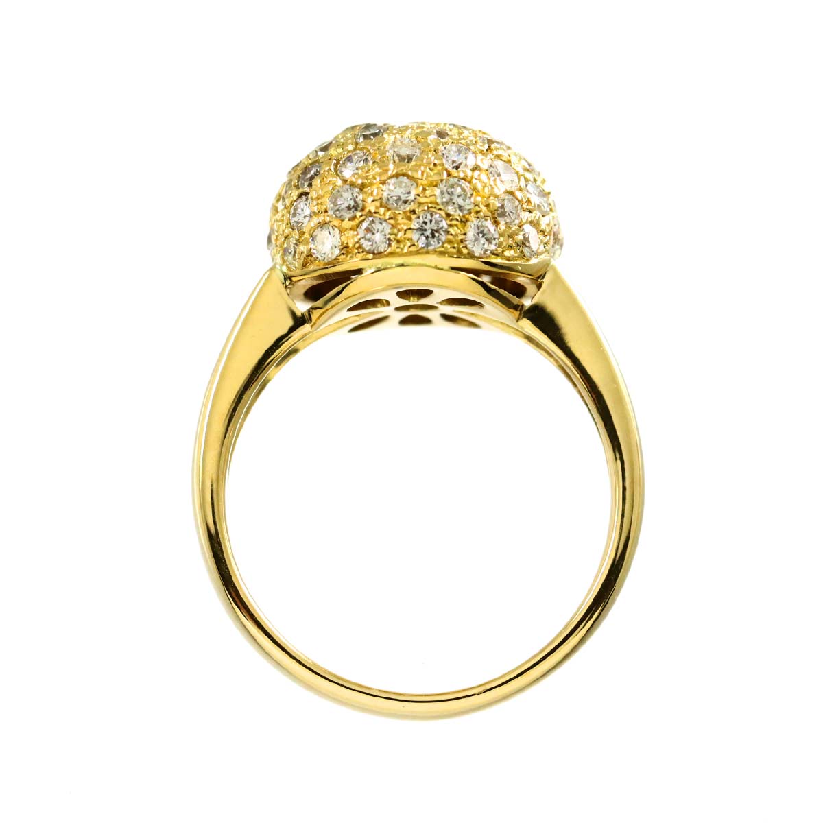 Diamond 1.75ct Ring 18K YG Yellow Gold 750 size5.25(US)