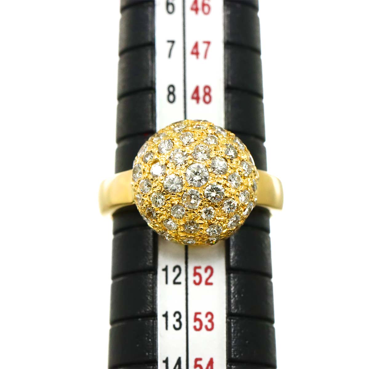 Diamond 1.75ct Ring 18K YG Yellow Gold 750 size5.25(US)