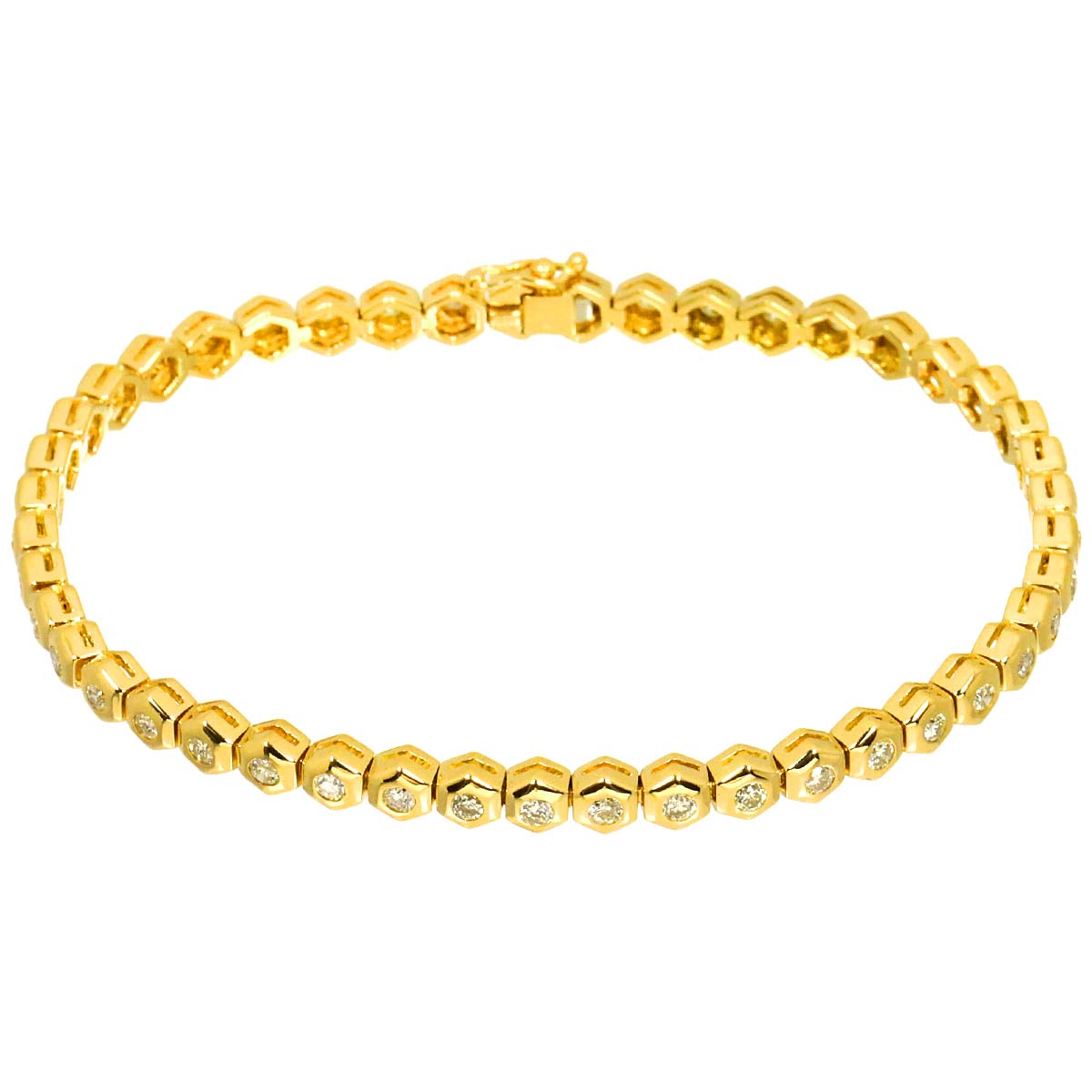 Diamond 1.50ct Bracelet K18 YG Yellow Gold 750