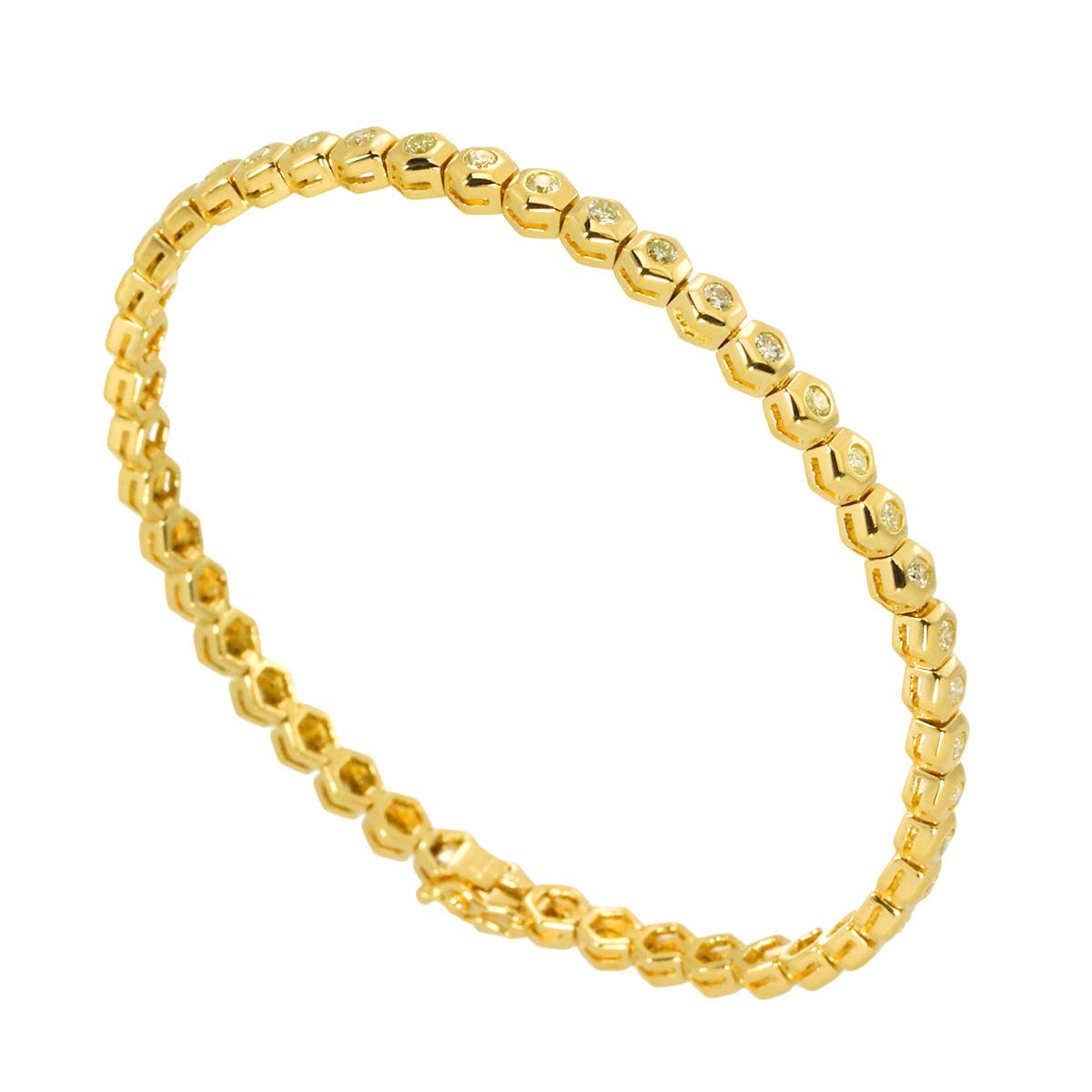Diamond 1.50ct Bracelet K18 YG Yellow Gold 750