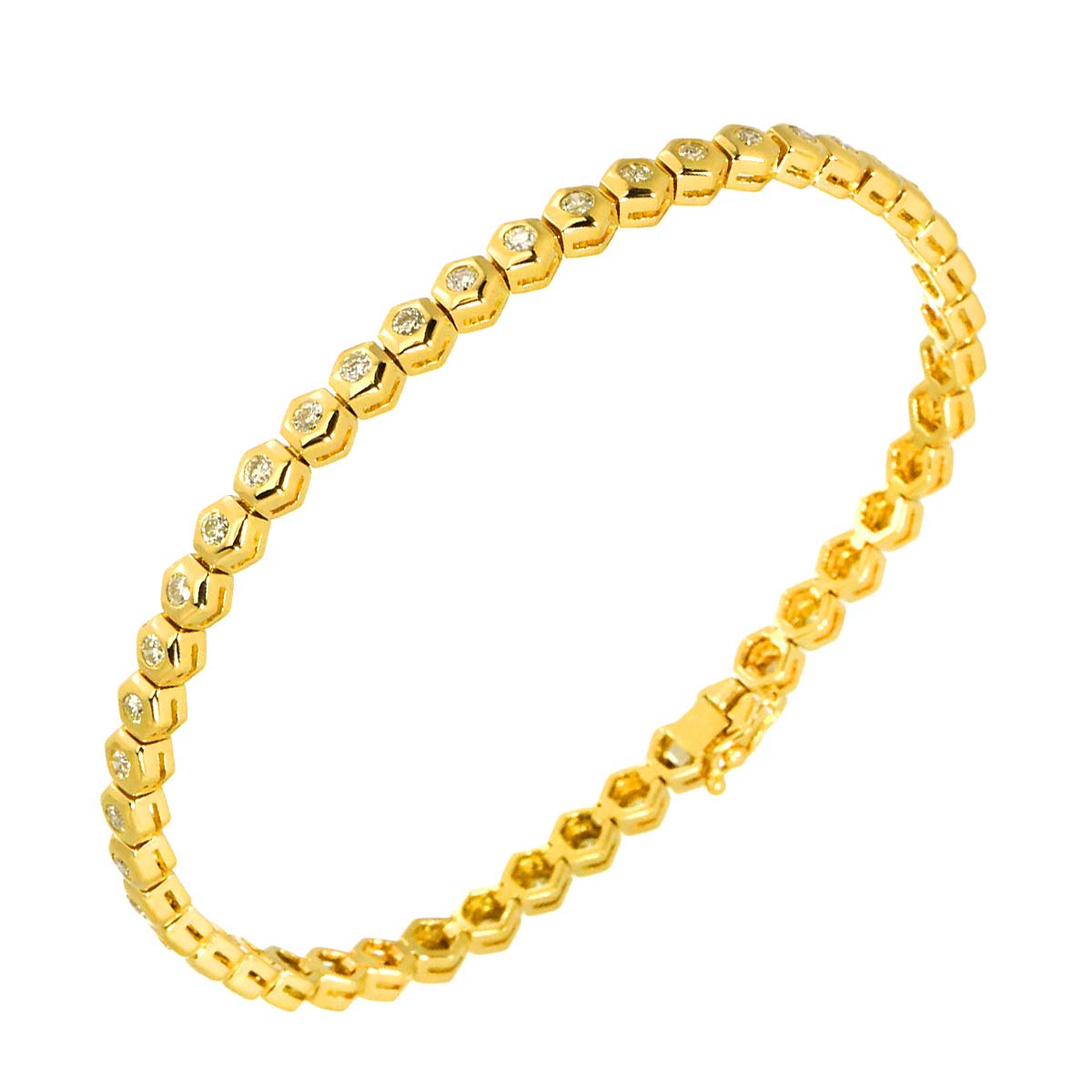 Diamond 1.50ct Bracelet K18 YG Yellow Gold 750