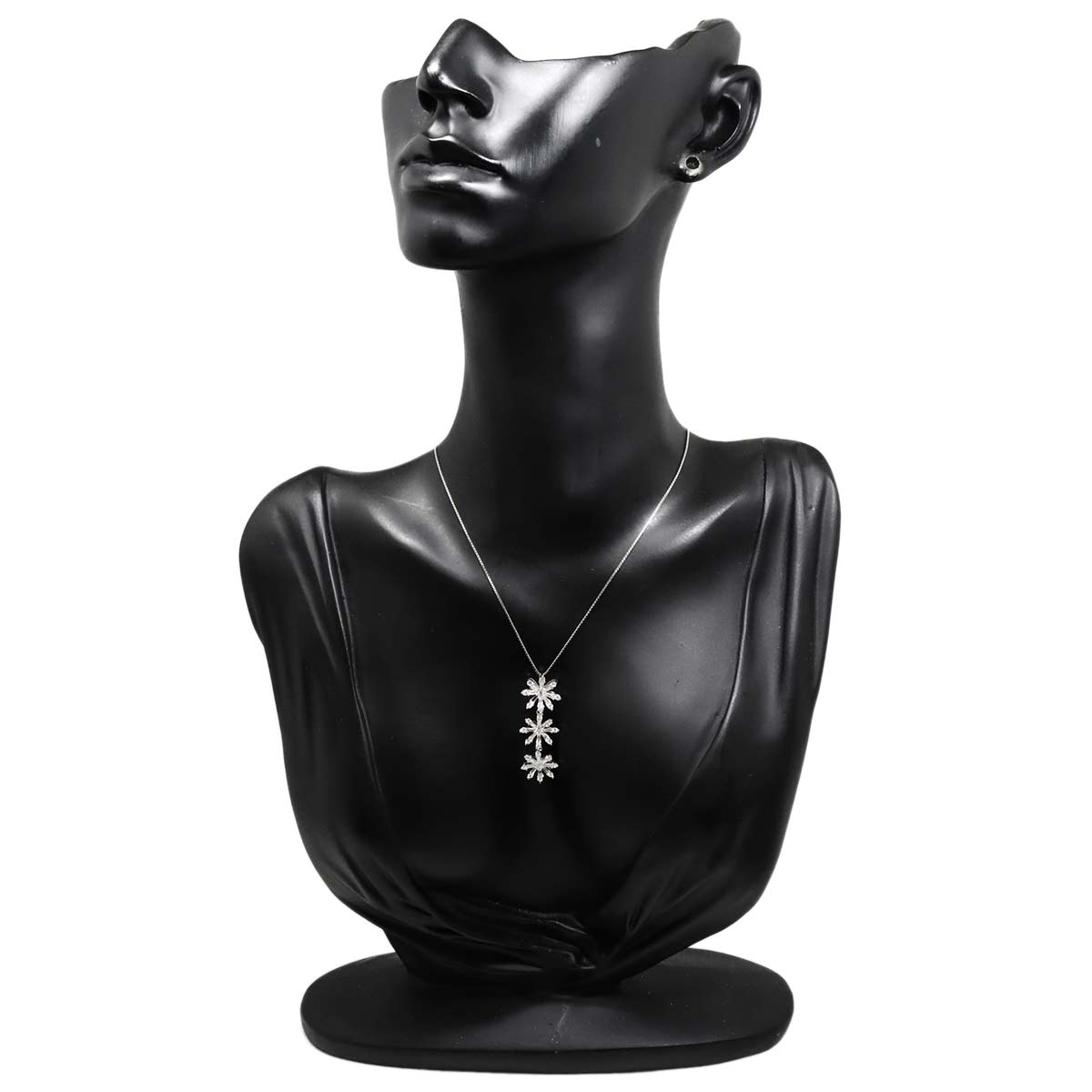 Diamond 1.00ct Necklace 18K WG White Gold 750