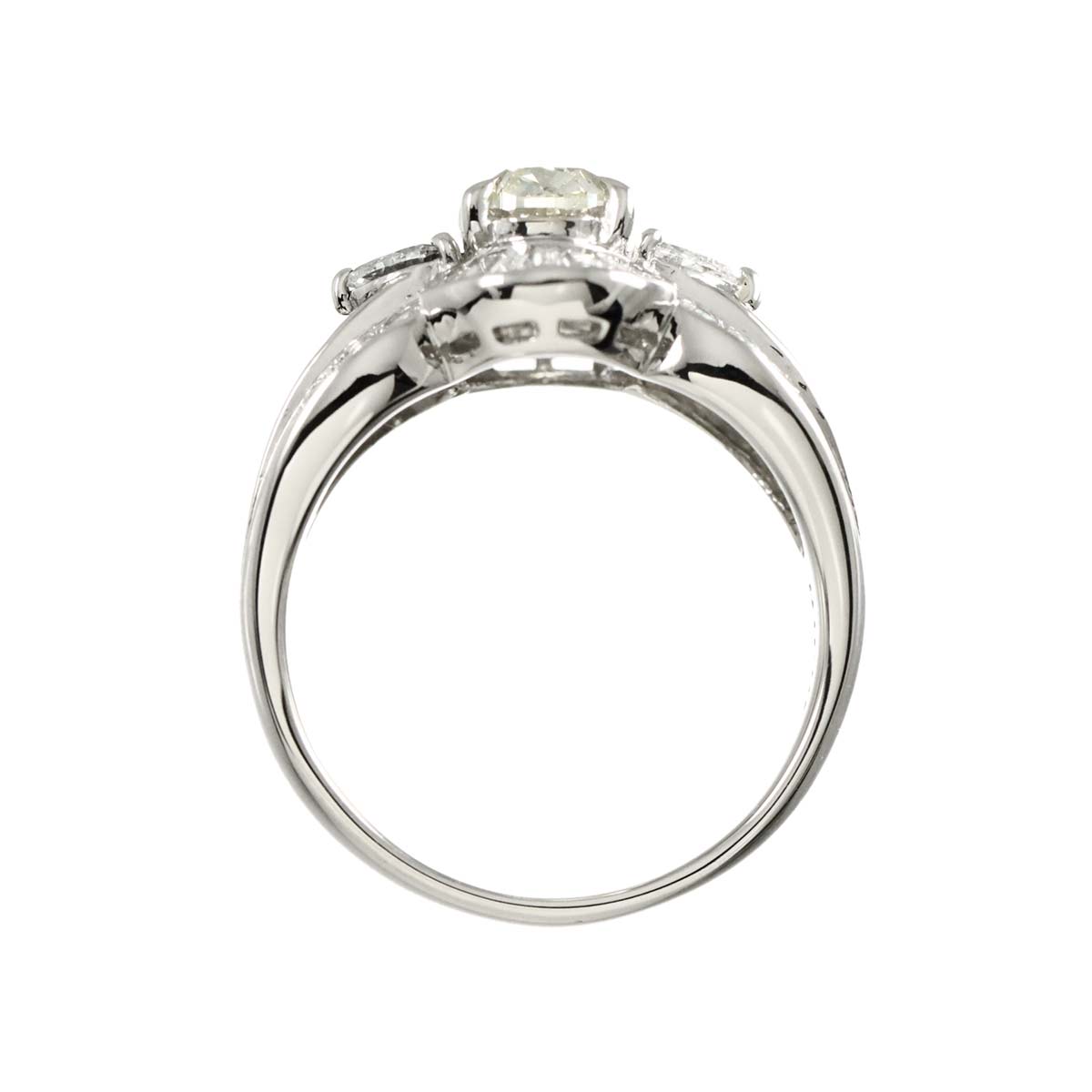 Diamond 0.90ct/1.021ct Ring Pt Platinum size6.75(US)