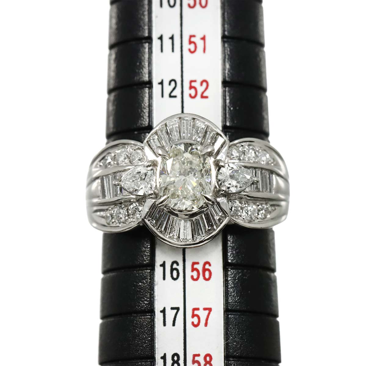 Diamond 0.90ct/1.021ct Ring Pt Platinum size6.75(US)