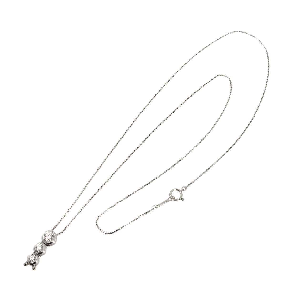Trilogy Diamond 0.55ct Necklace 18K WG 750