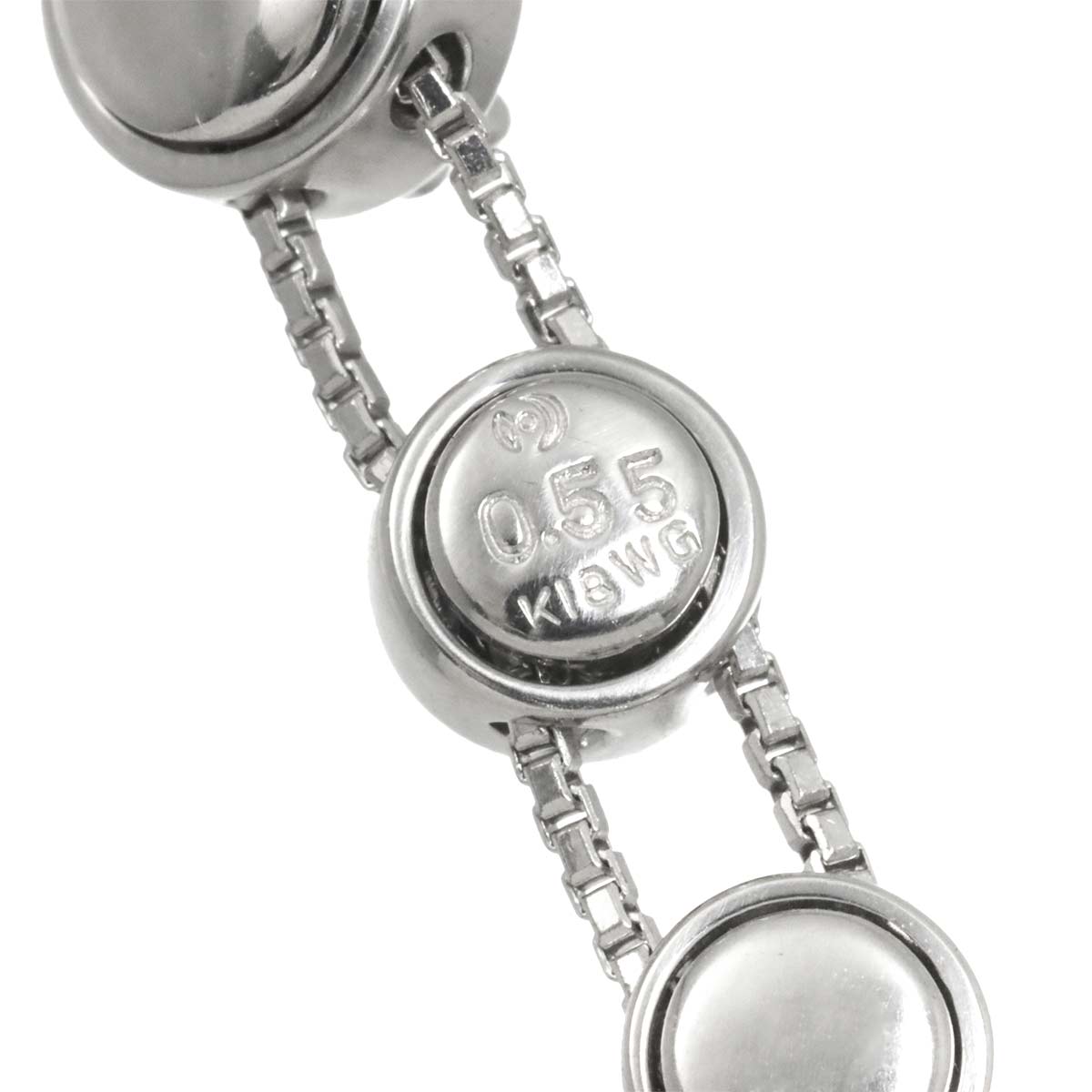 Trilogy Diamond 0.55ct Necklace 18K WG 750