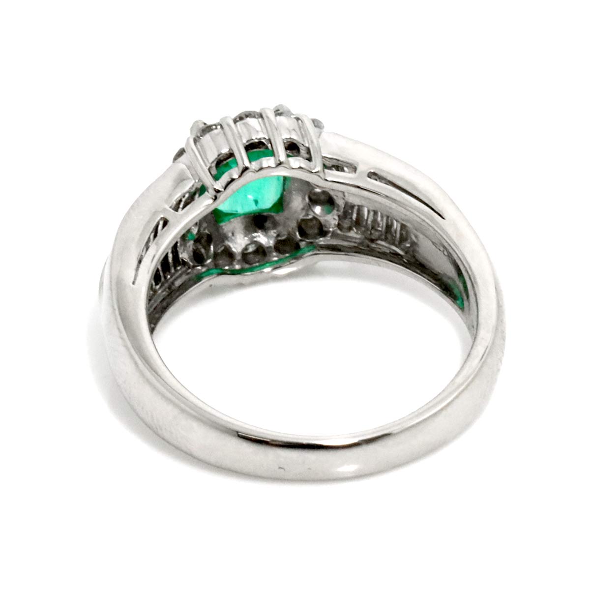 Emerald 0.83ct Diamond 0.67ct Ring Pt Platinum size5.5-5.75(US)