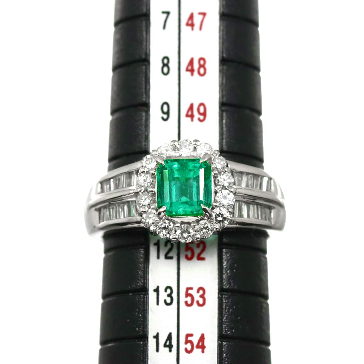 Emerald 0.83ct Diamond 0.67ct Ring Pt Platinum size5.5-5.75(US)