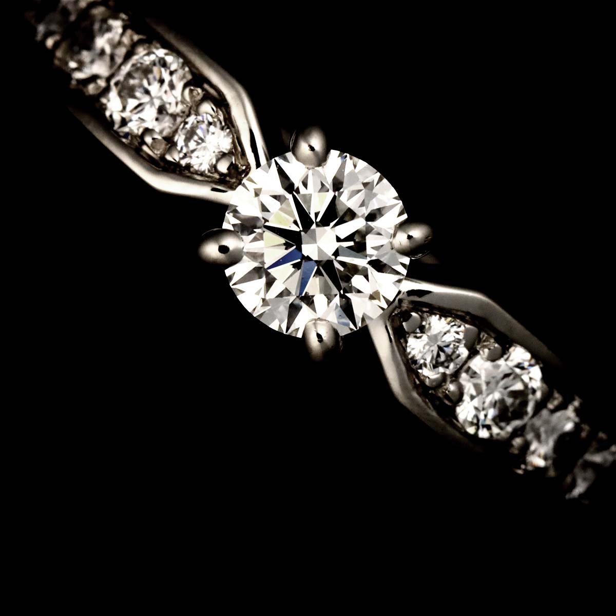 Liens Diamond 0.34ct E/VS1/3EX Ring Pt size4(US)