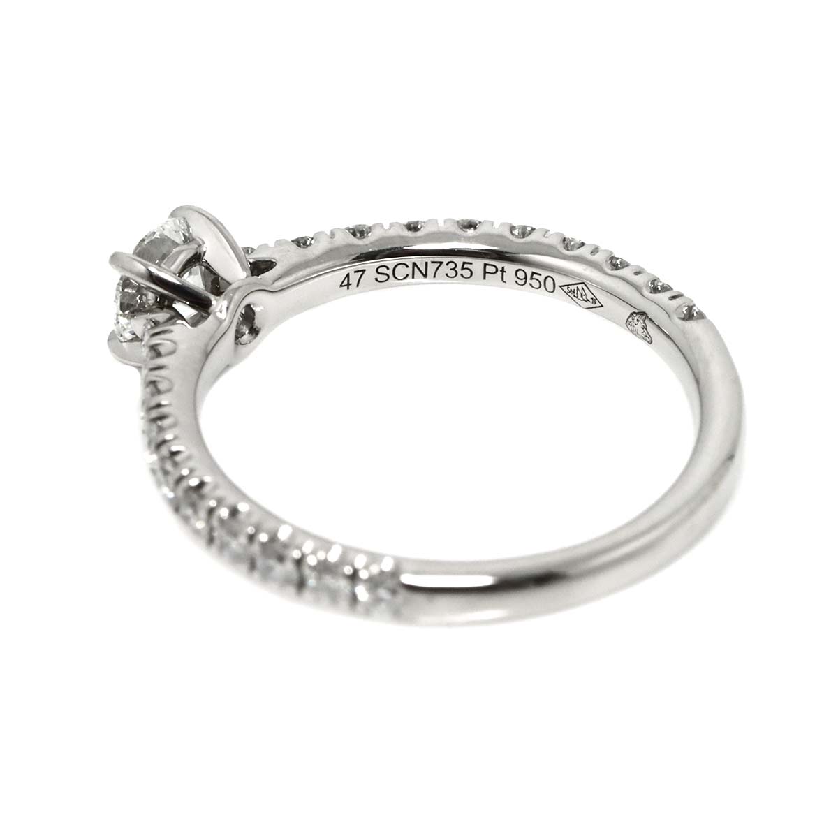 ETINCELLE Half Diamond 0.30ct Ring Pt size47 4(US)